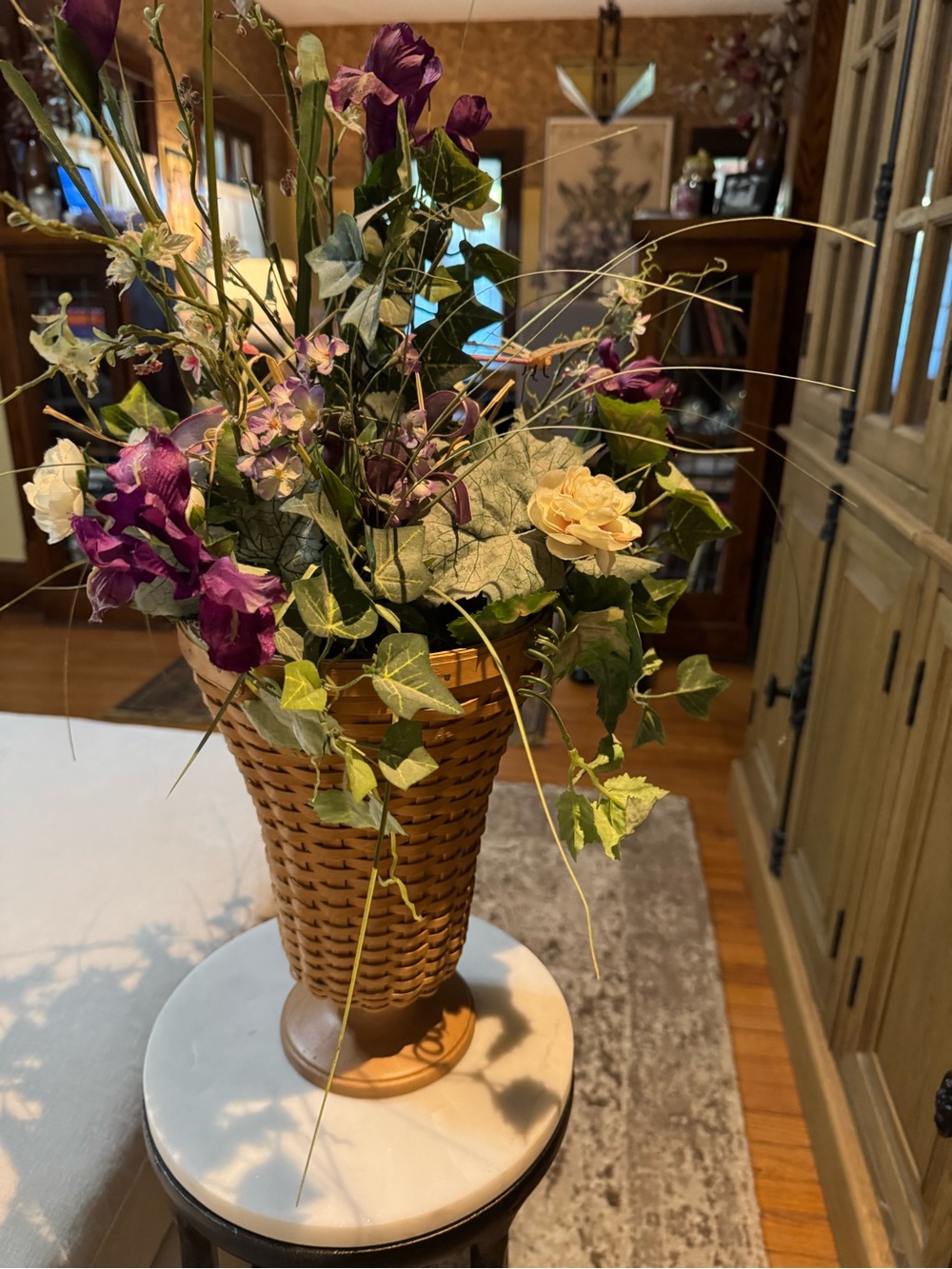Longaberger Woven Vase with liner florals not included Basket Vase